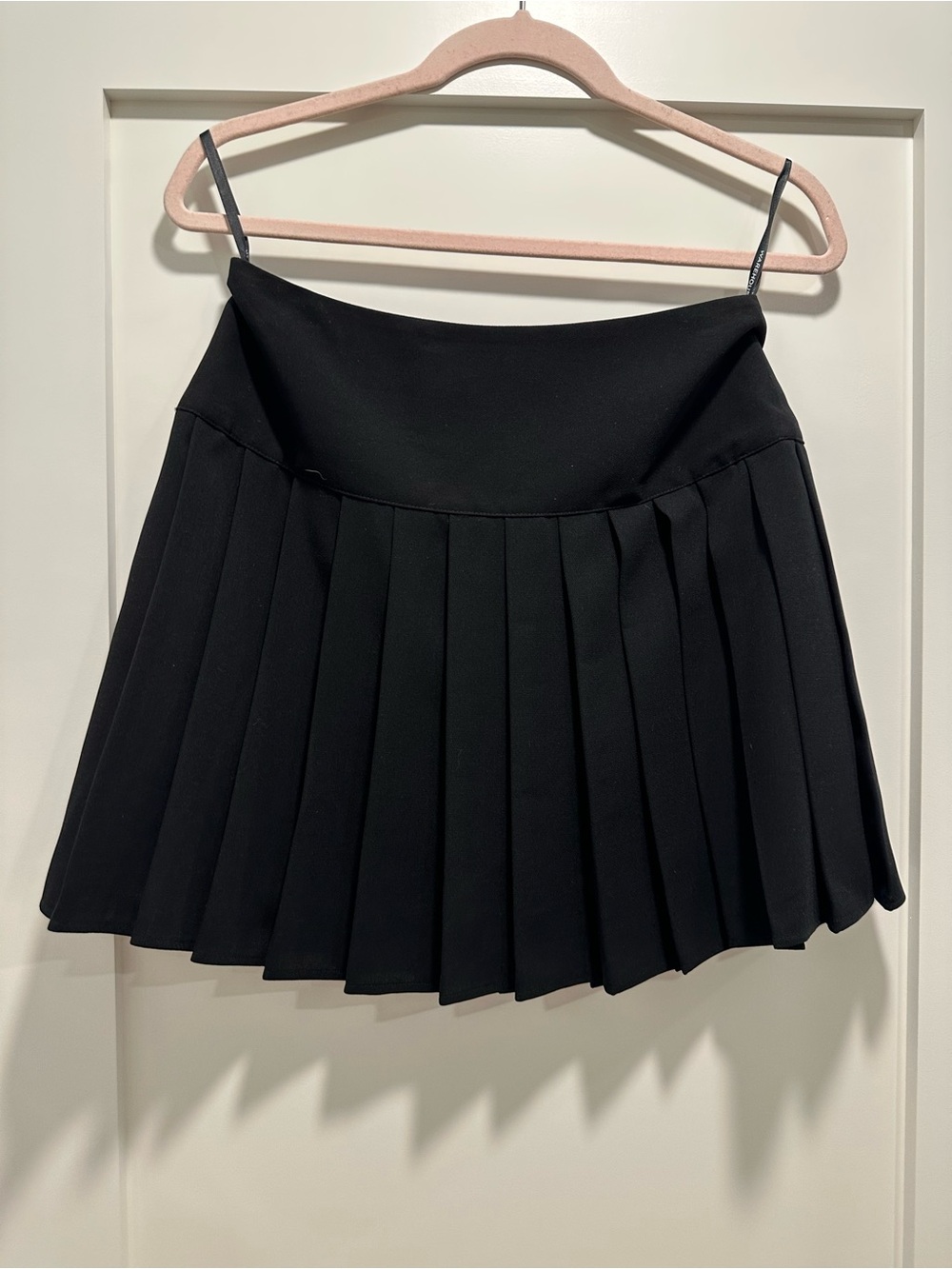 Warehouse Black Pleated Mini Skirt